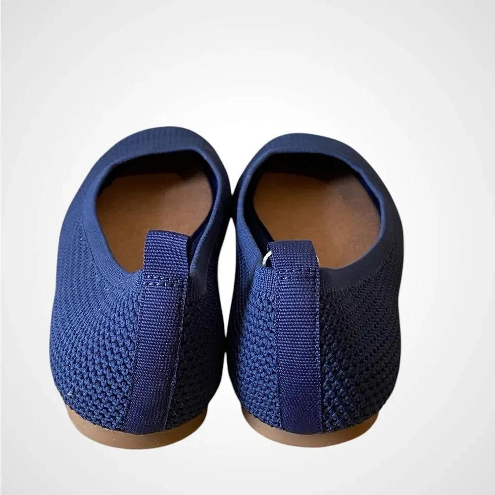 Lucky Brand blue Daneric knit washable Slip-On Flats Mary Jane NWOB size 8